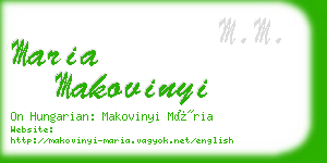 maria makovinyi business card